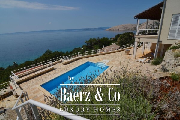 photo 3 Krk, Stara Baška, exclusive villa embedded in a rock NKP 450 m2, panoramic sea view