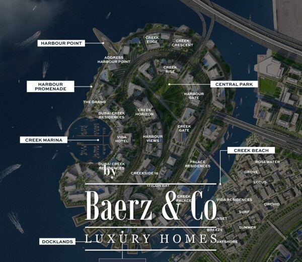 Floor Plan 1 - Luxury 3-Bedroom Apartment for Sale | The Cove Tower 1, Dubai Creek Harbour