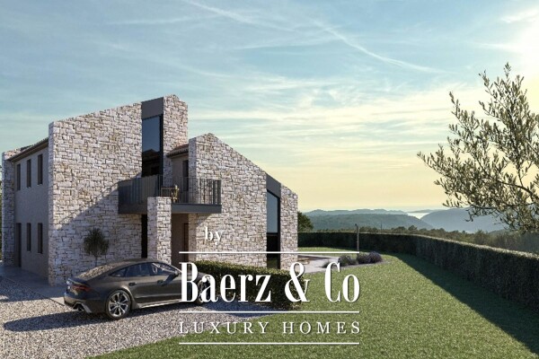 photo 4 Istria, Mrgani, modern villa under construction with a view of the Lim Bay