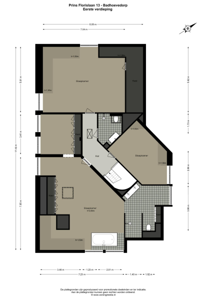 Floor Plan 3 - Prins Florislaan 13