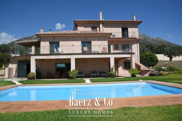photo 1 Tuscan-Style Villa in Amarynthos with Panoramic Sea & Mountain Views
