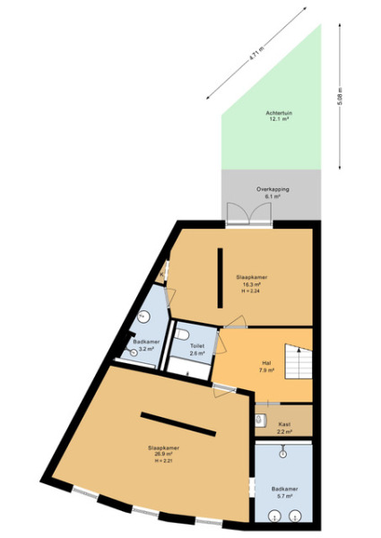 Floor Plan 3 - Alexander Boersstraat 37 H