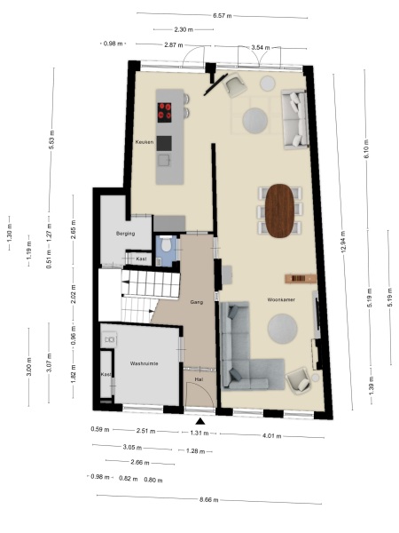 Floor Plan 1 - Kerkstraat 12