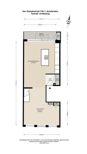 Floor Plan 1 - Van Ostadestraat 139 1