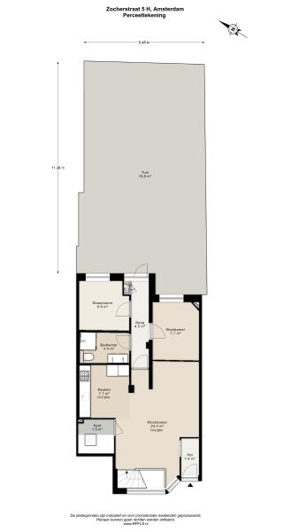 Floor Plan 2 - Zocherstraat 5 H