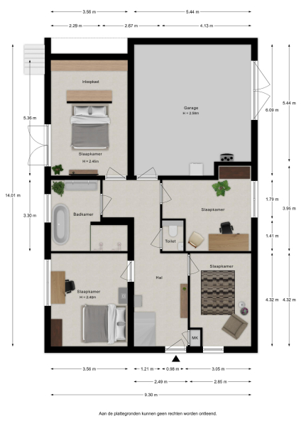 Floor Plan 2 - Simon van Capelweg 7 B
