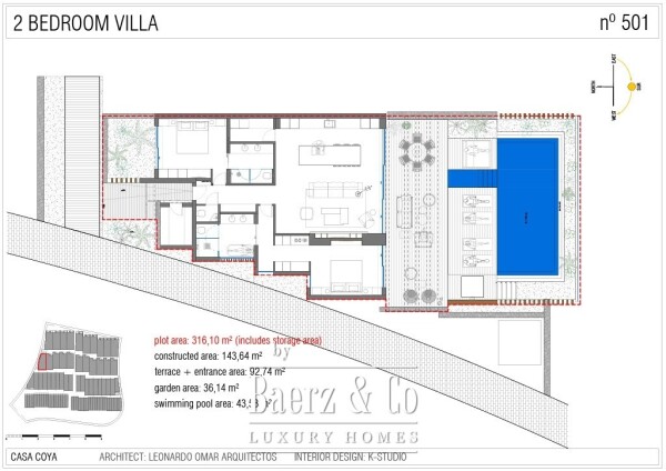 Floor Plan 1 - Exclusive 2-bedroom villa in a 5* complex Costa Adeje
